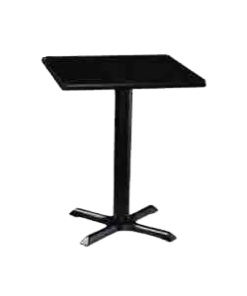 Table cocktail carrée noire 24" x 24" x 30"
