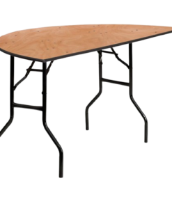Table demie-lune en bois 72"