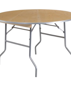 Table ronde en bois 48"
