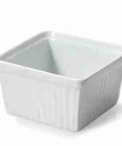 Bol carré 4.5 " x 4.5 " x 2..5" blanc