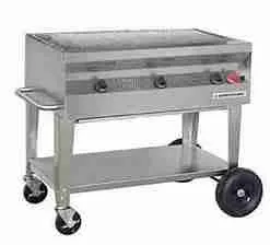 Poêle/brûleur BBQ stainless 21" X 36" propane