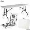 Table plastique divisée en deux 30" X 6'