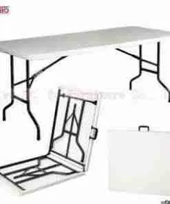 Table plastique divisée en deux 30" X 6'
