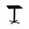 Table bistro 30"H X 24" X 24" carré noire