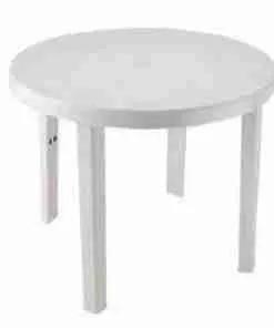 Table résine terrasse blanche 42"