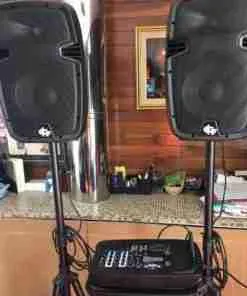 Karaoke console deux boîtes 500W