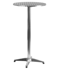 Table cocktail ronde en stainless 24" x 42"