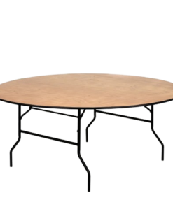 Table ronde en bois 72''