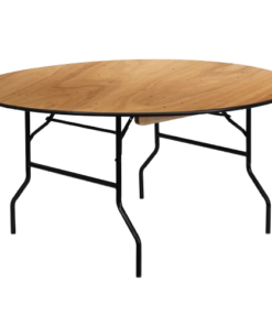 Table ronde en bois 60"