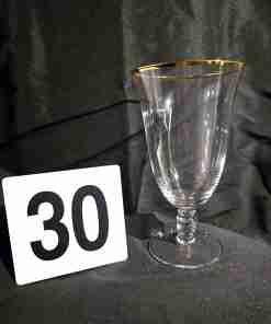 Verre à eau Crystal 9 oz  (Highball) bordure dorée #30