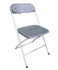 Chaise pliante grise