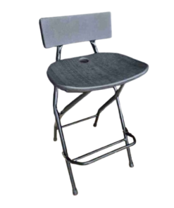 Tabouret pliant noir avec dossier