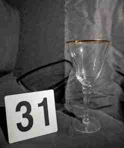 Verre à vin Crystal 8 oz bordure dorée #31