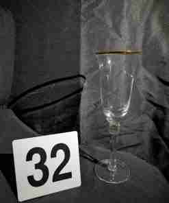 Flûte à champagne Crystal 6 oz bordure dorée #32