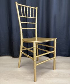 Chaise Chiavari Or avec coussin blanc