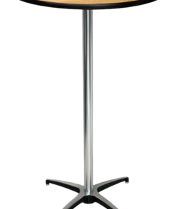 Table cocktail ronde en bois 24″ x 42″